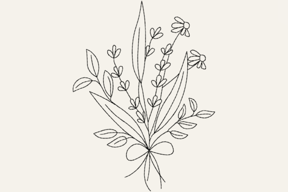 Reviewing Line Art Bouquet Flower for Gifts